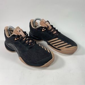 Adidas Barricade 2018 Limited Edition Tennis Sneakers Color Blk/tan SZ 7.5